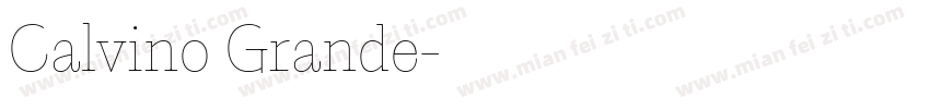 Calvino Grande字体转换